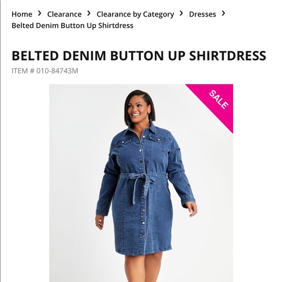 Worn Ashley Stewart Denim Dress 
